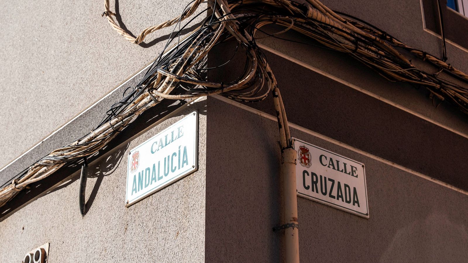 Cartel de la calle Andalucía, en Almería capital.