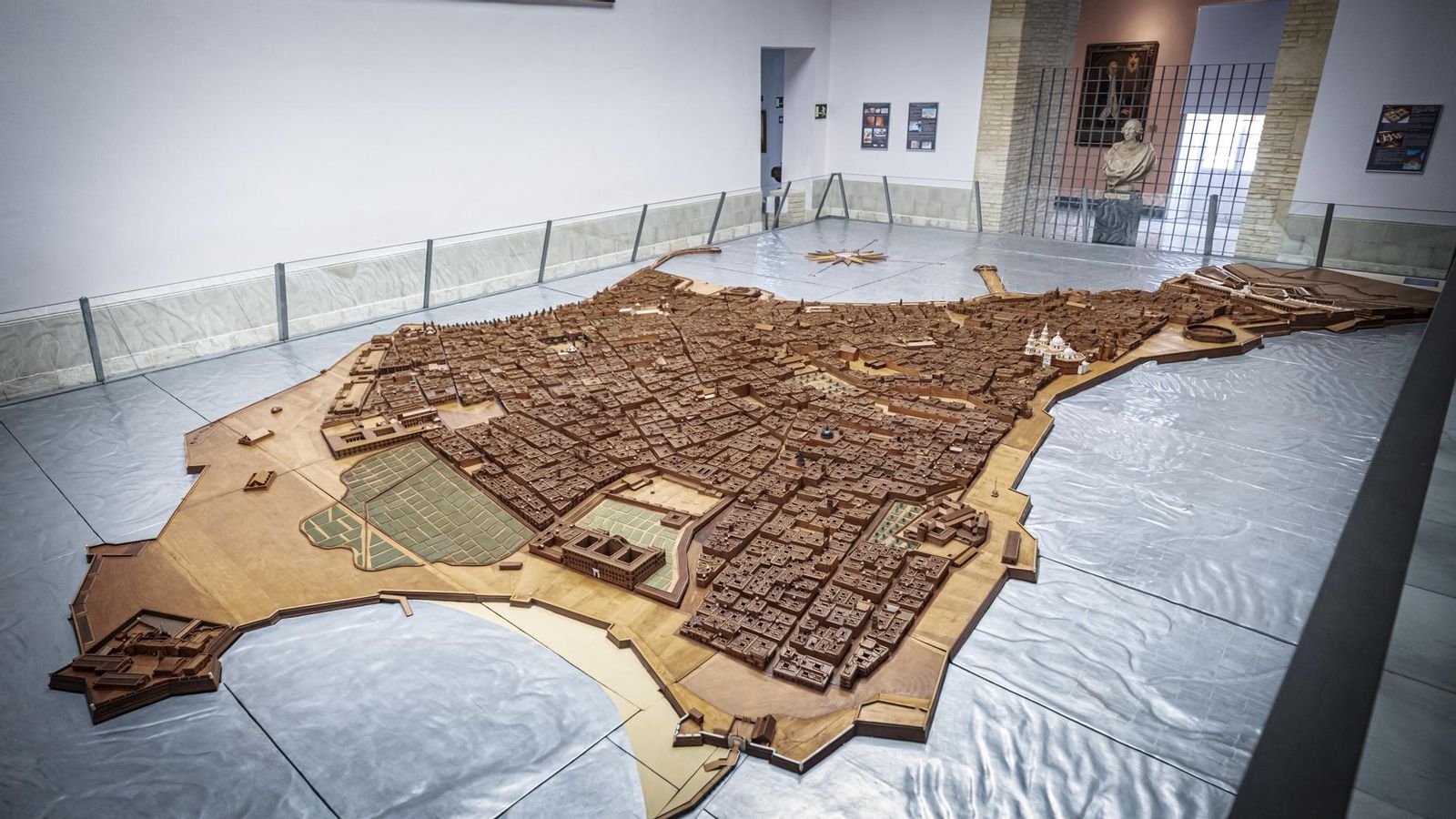 La maqueta de Cádiz que puede verse en el Museo de las Cortes