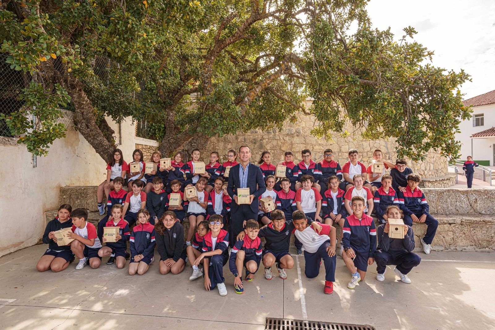 Escolares del Colegio Fundación Unicaja Juan de la Rosa de Ronda que participan en el proyecto.