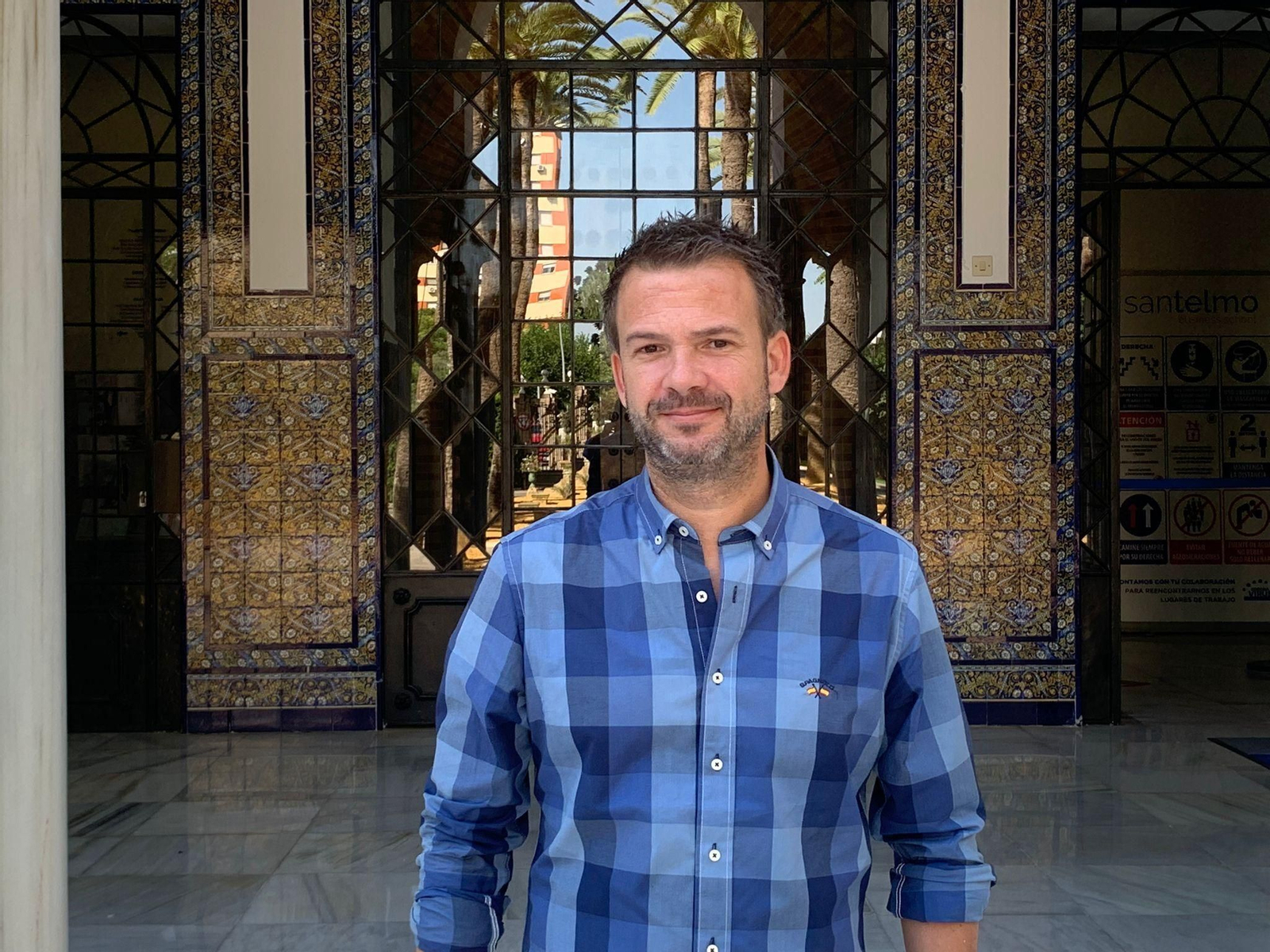 Israel Lamparero, esta mañana en Sevilla.