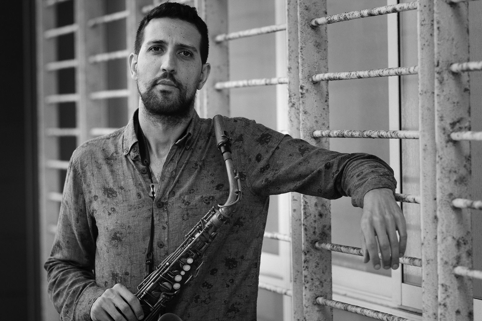 En el exterior del 'Clasijazz'.