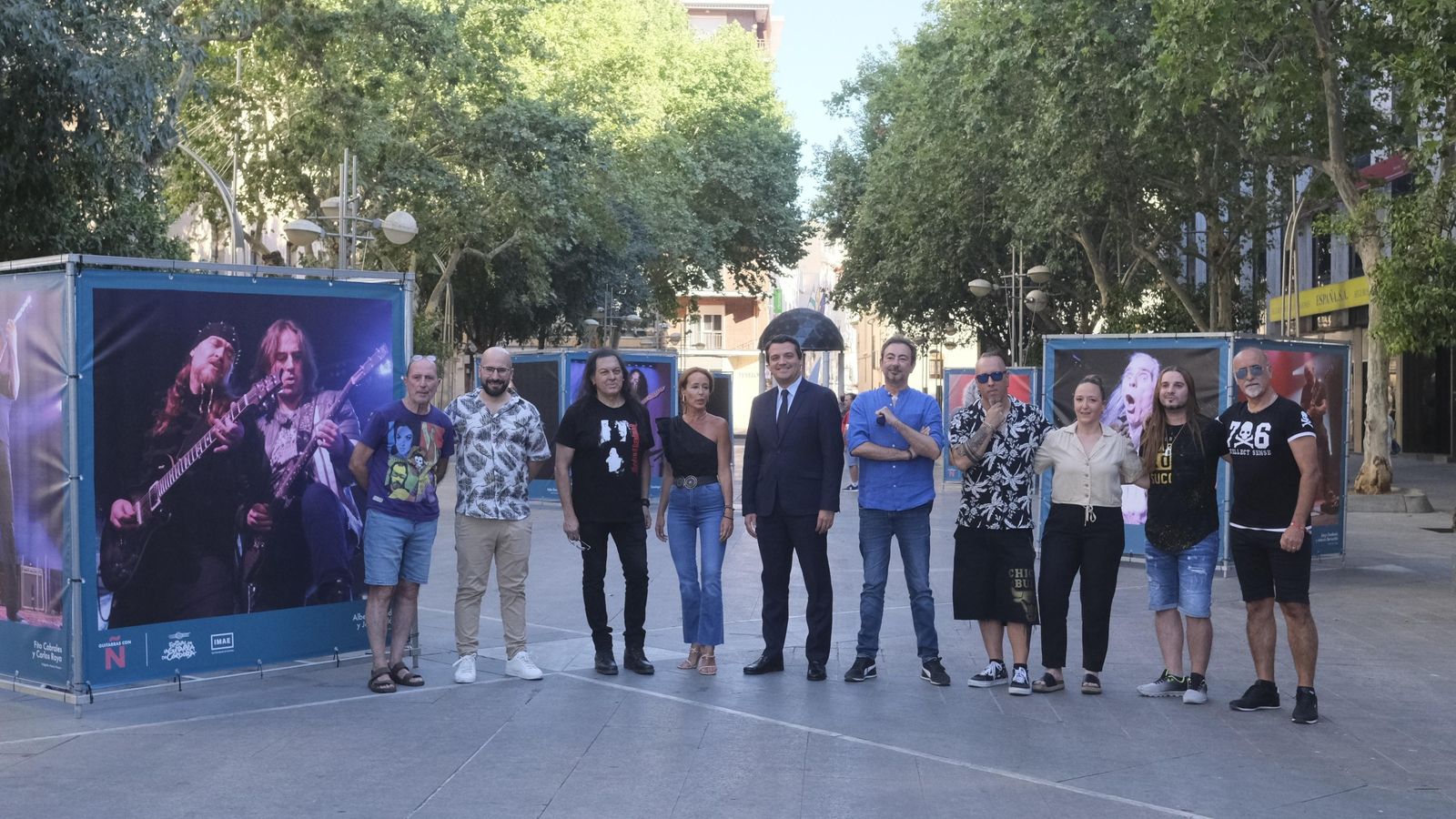 Presentación oficial de la exposición en el bulevar del Gran Capitán.