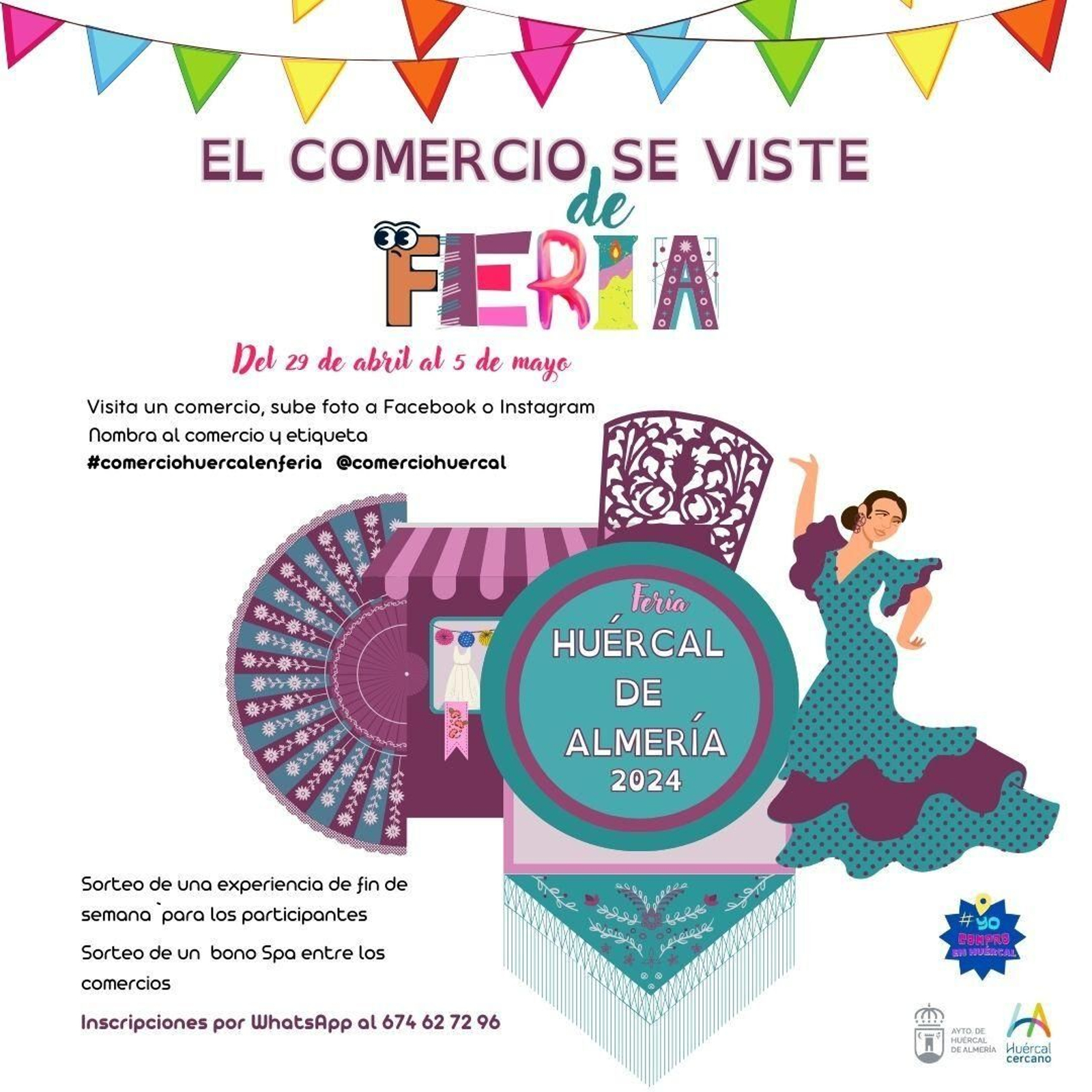 Cartel de 'El comercio se viste de feria'.