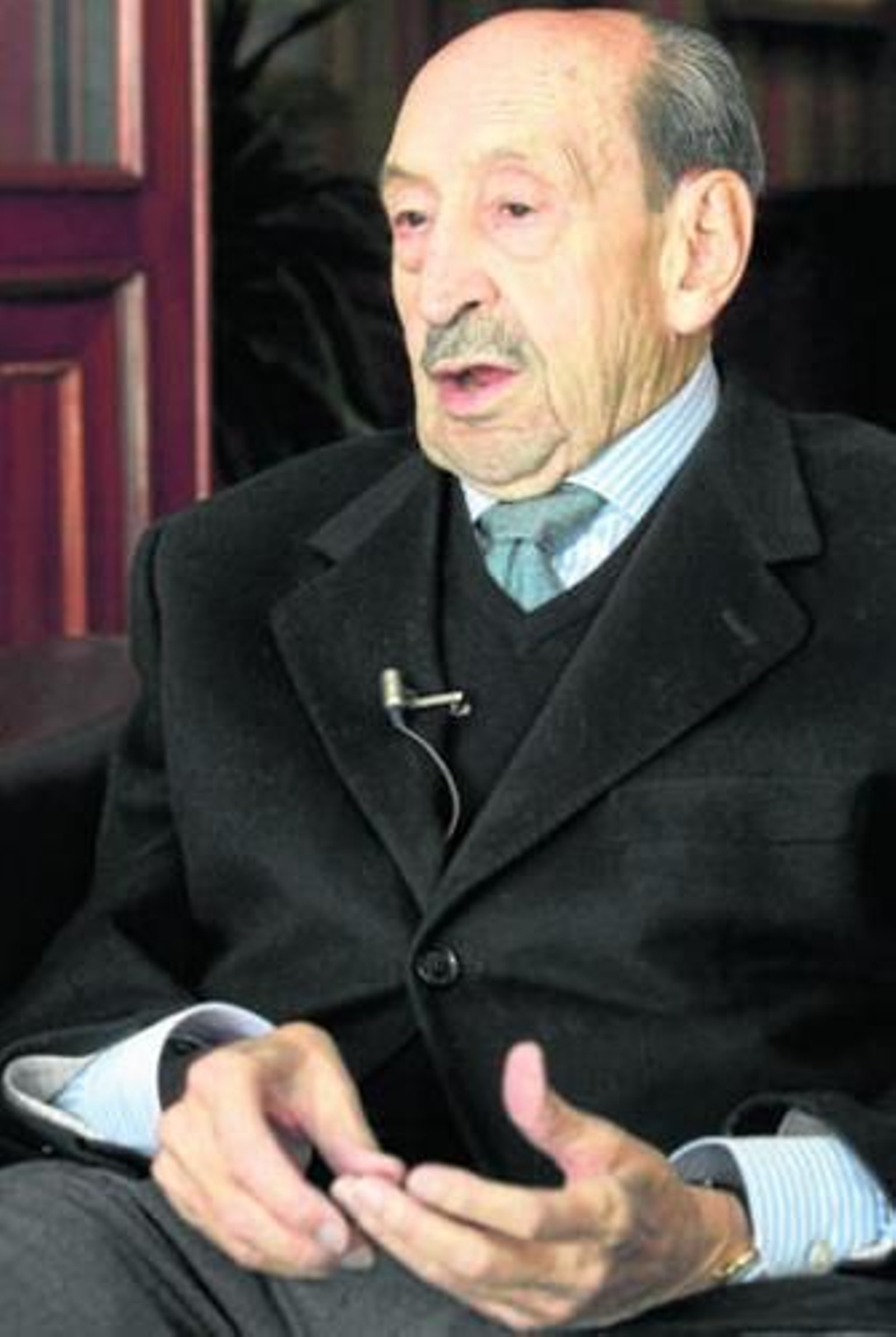 El ex general Alfonso Armada, durante la entrevista.