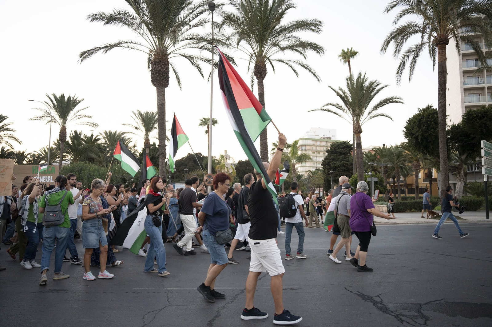 Manifestación convocada por la Plataforma Almería por Palestina