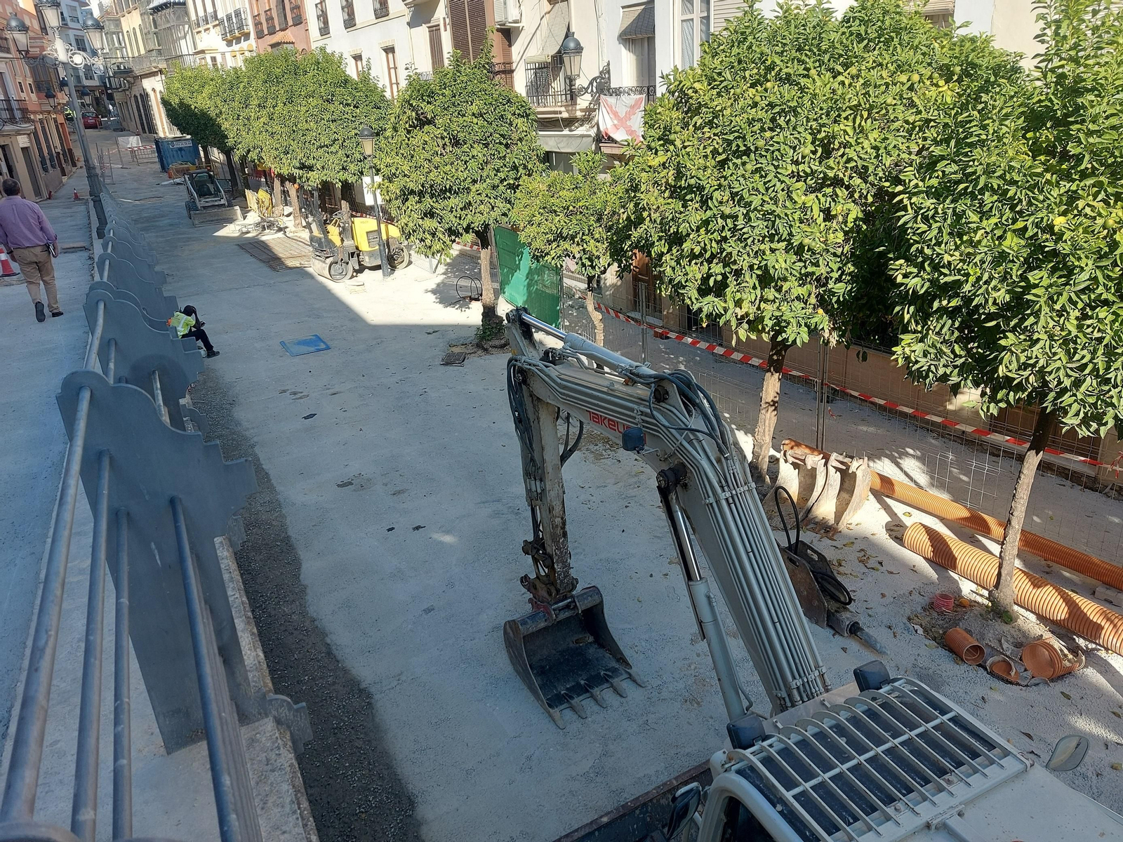 Estado actual de las obras de la calle Amador de los Ríos de Baena.