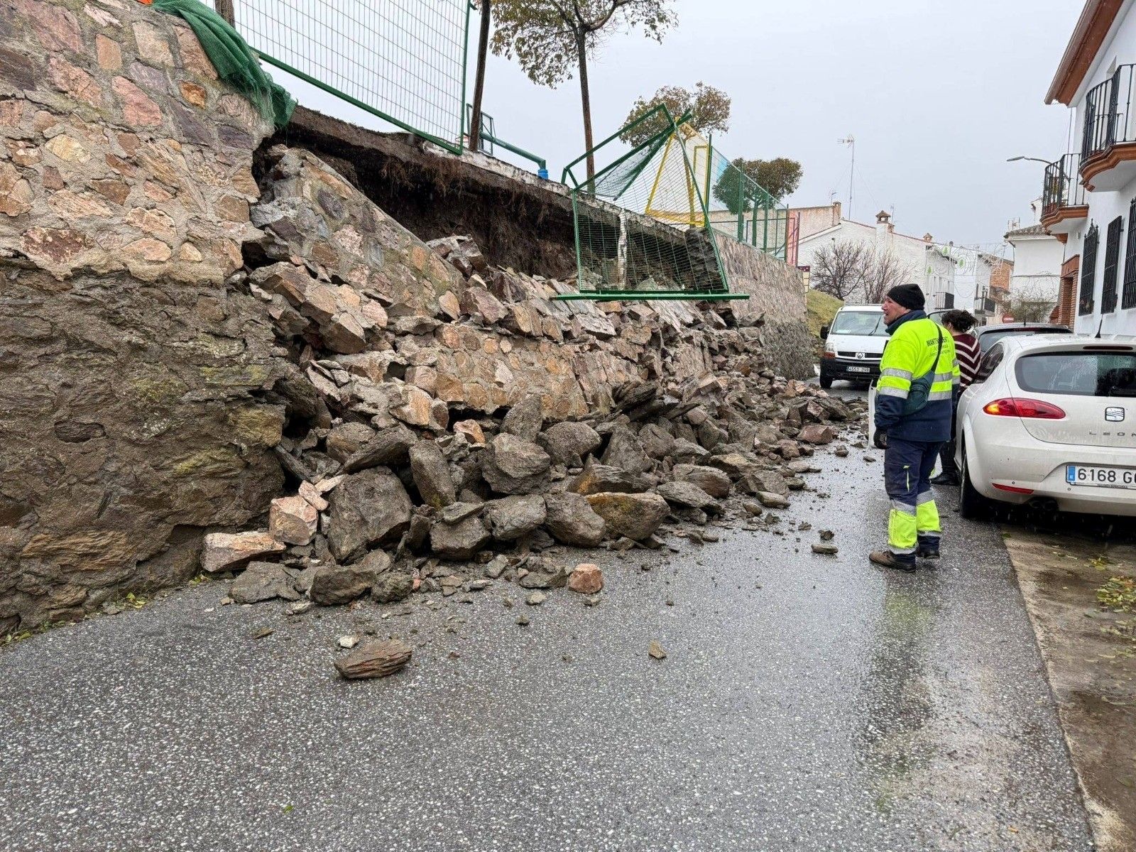 Los efectos de la borrasca en un colegio de Jeréz del Marquesado