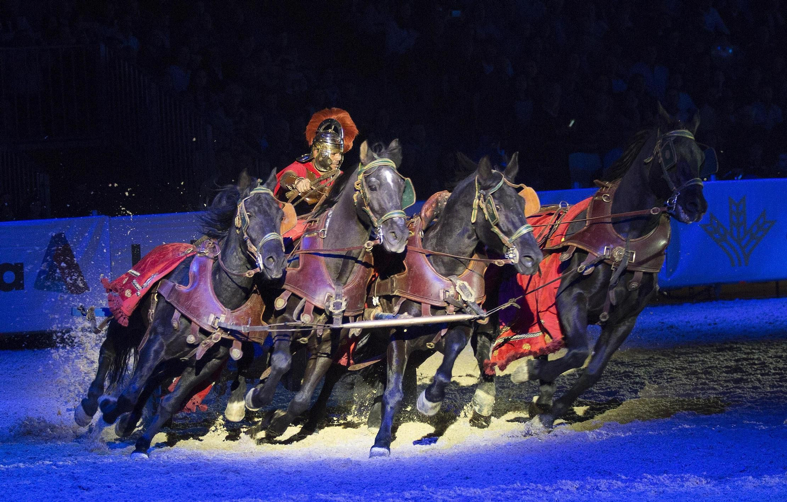 Evocación de la carrera de cuádrigas de 'Ben-Hur' en el Sicab