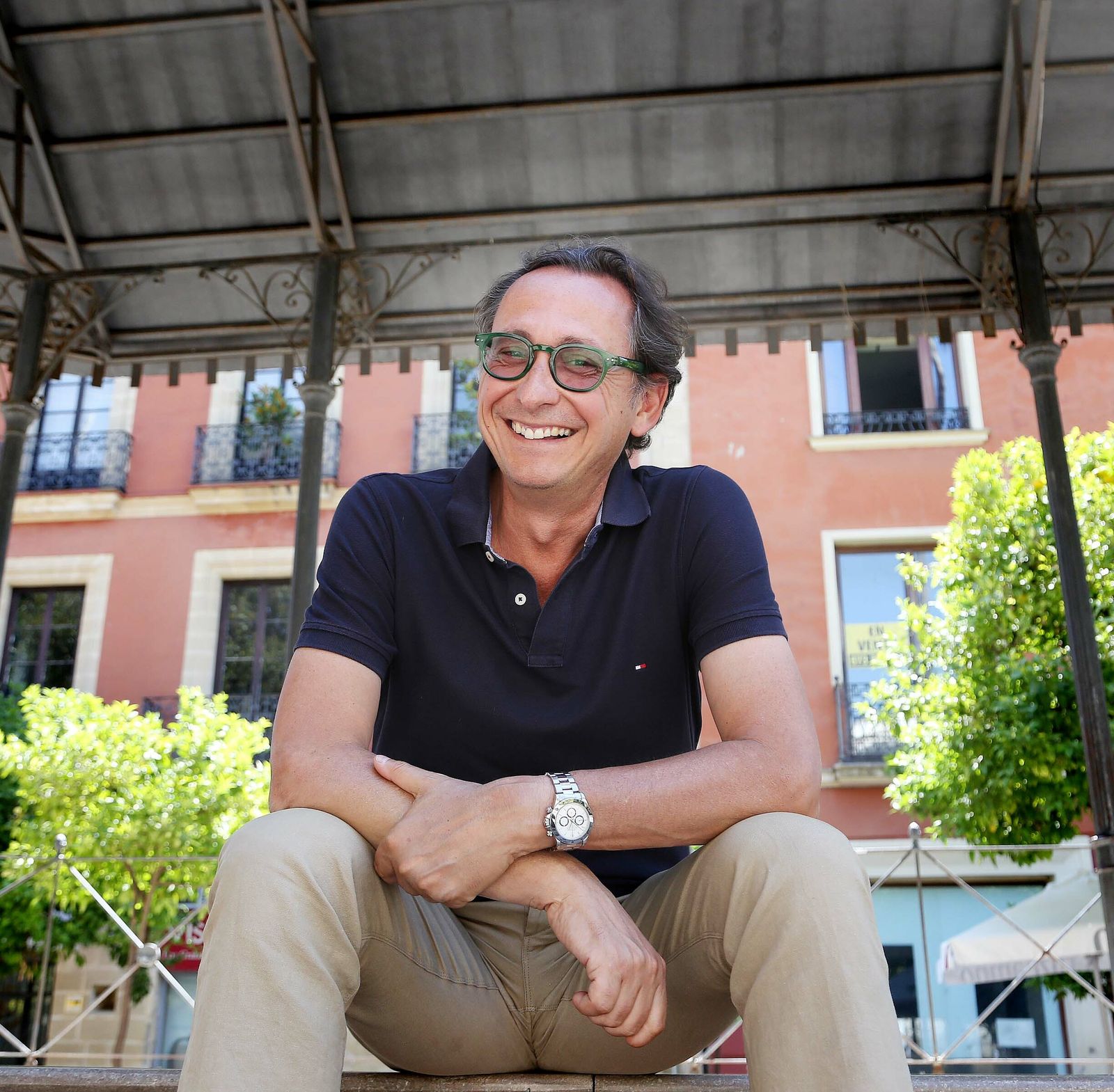 Benito Pérez-Barbadillo, en una de sus visitas a Jerez.