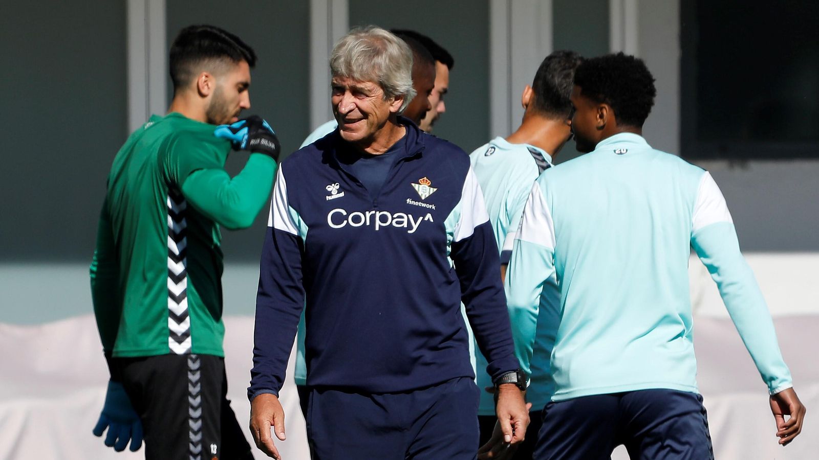 Pellegrini, en el entrenamiento de este pasado viernes.