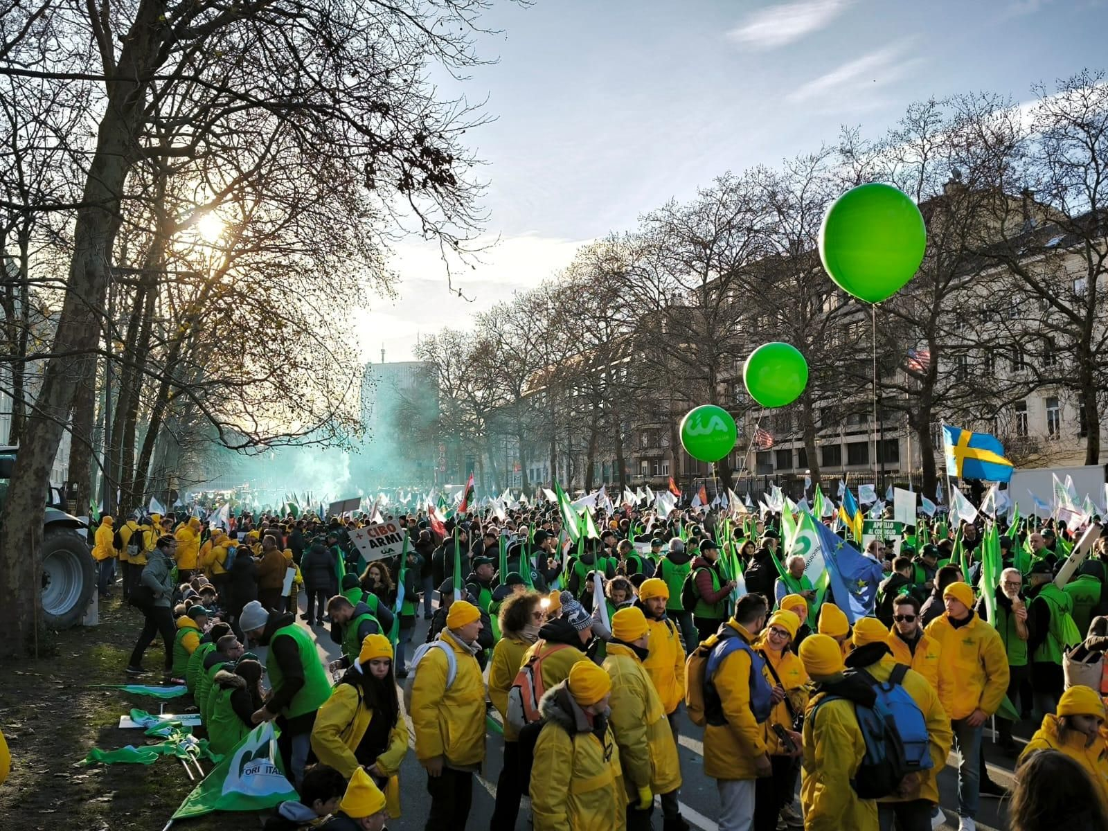 Manifestación de agricultores de toda Europa en Bruselas.