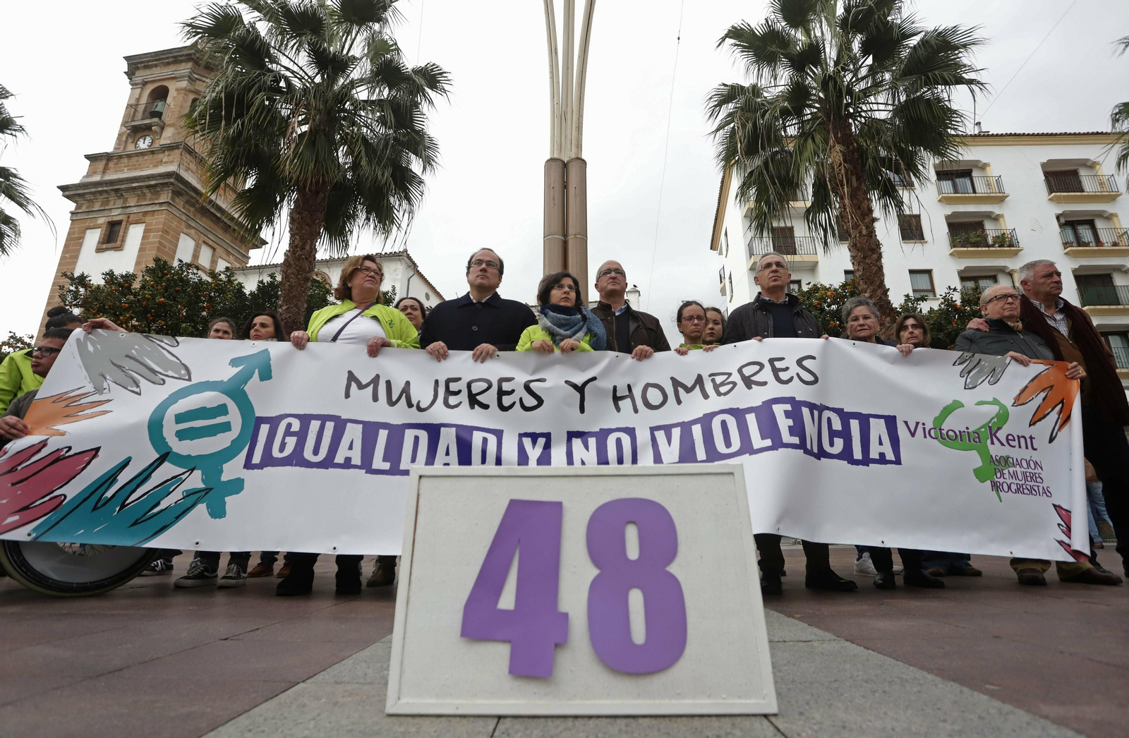 Concentración contra la violencia de género en Algeciras.