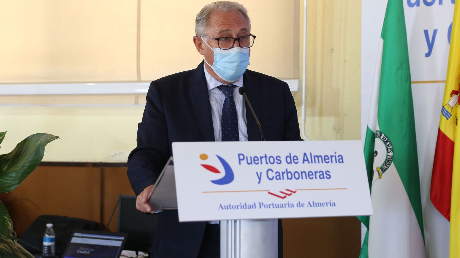 Jesús Caicedo, presidente de la Autoridad Portuaria de Almería, en la presentación del proyecto Creasi-PAC