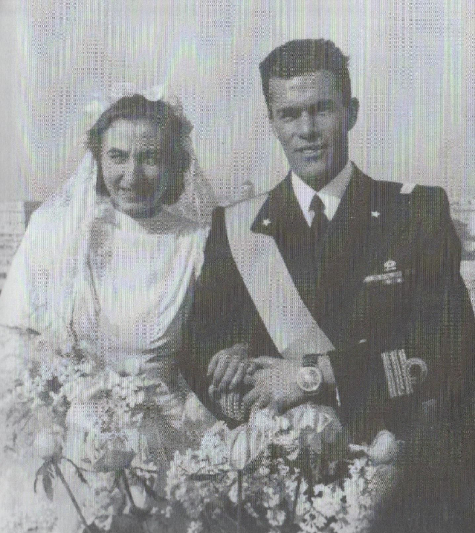 Fotografía de la boda de Licio Visintini con Maria Bianca Montella.