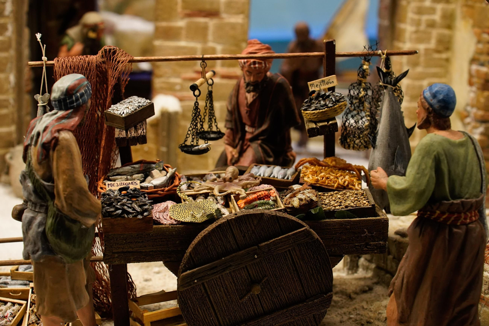 Fotos del Belén de la Asociación de Belenistas de Algeciras `Oro, Incienso y Mirra´, en la Sala del Mercado Hotel Garrido