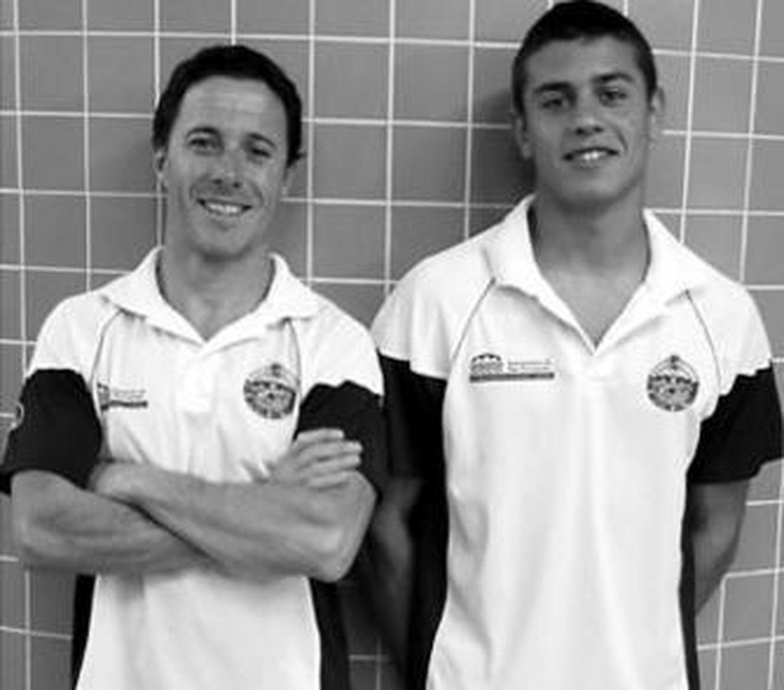 Antonio Barral, a la derecha, y el técnico Pachi Arce.