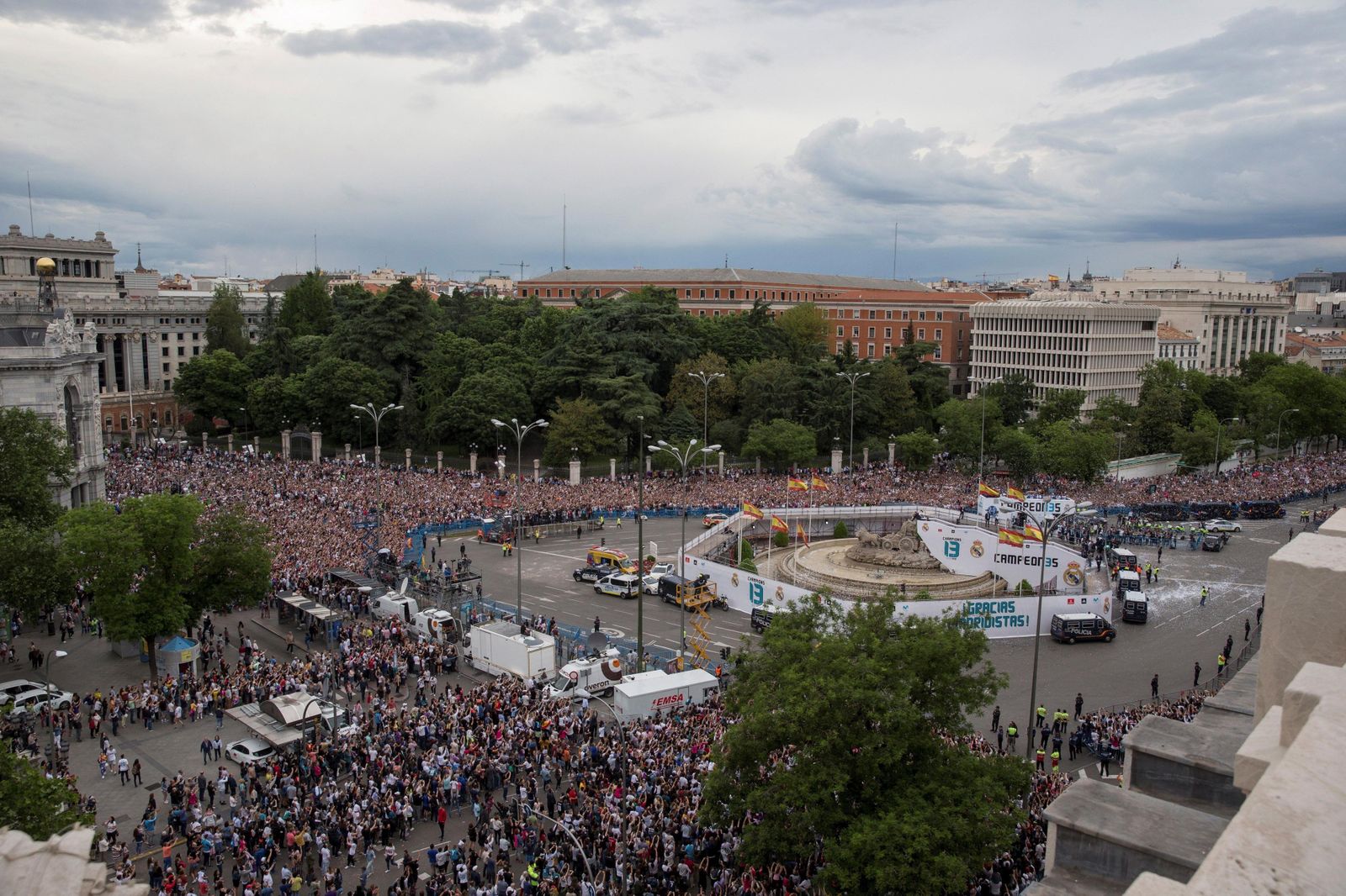 El Real Madrid celebra su decimotercera Champions
