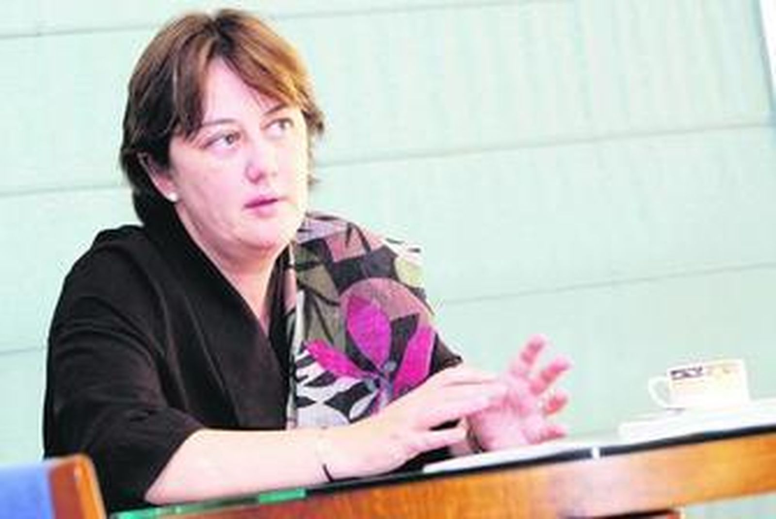 Alicia Villauriz, durante su reciente estancia en la capital almeriense.