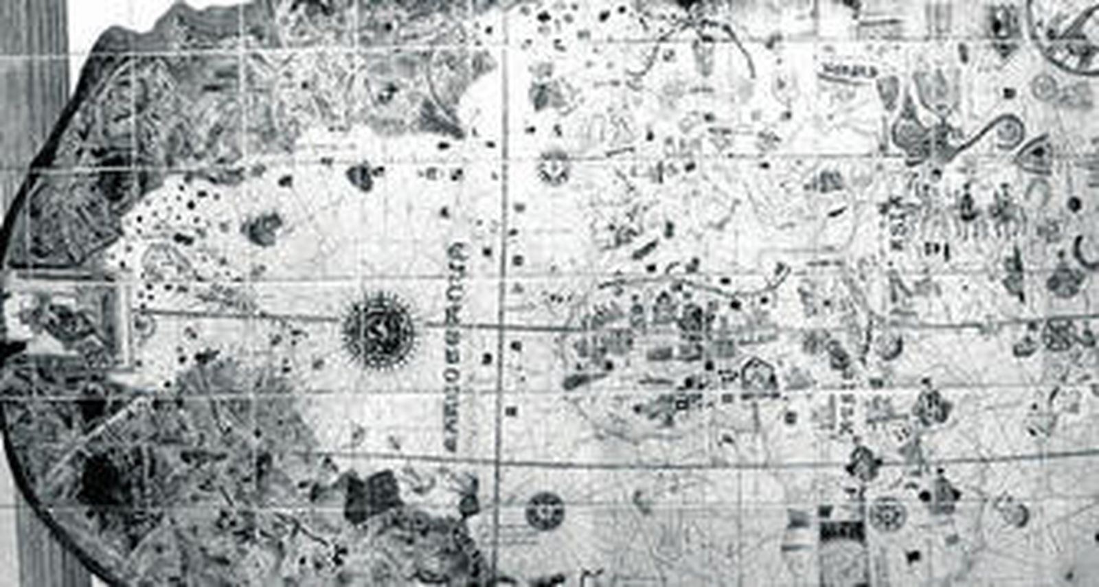Primer mapamundi realizado por Juan de la Cosa  en El  Puerto en 1500.