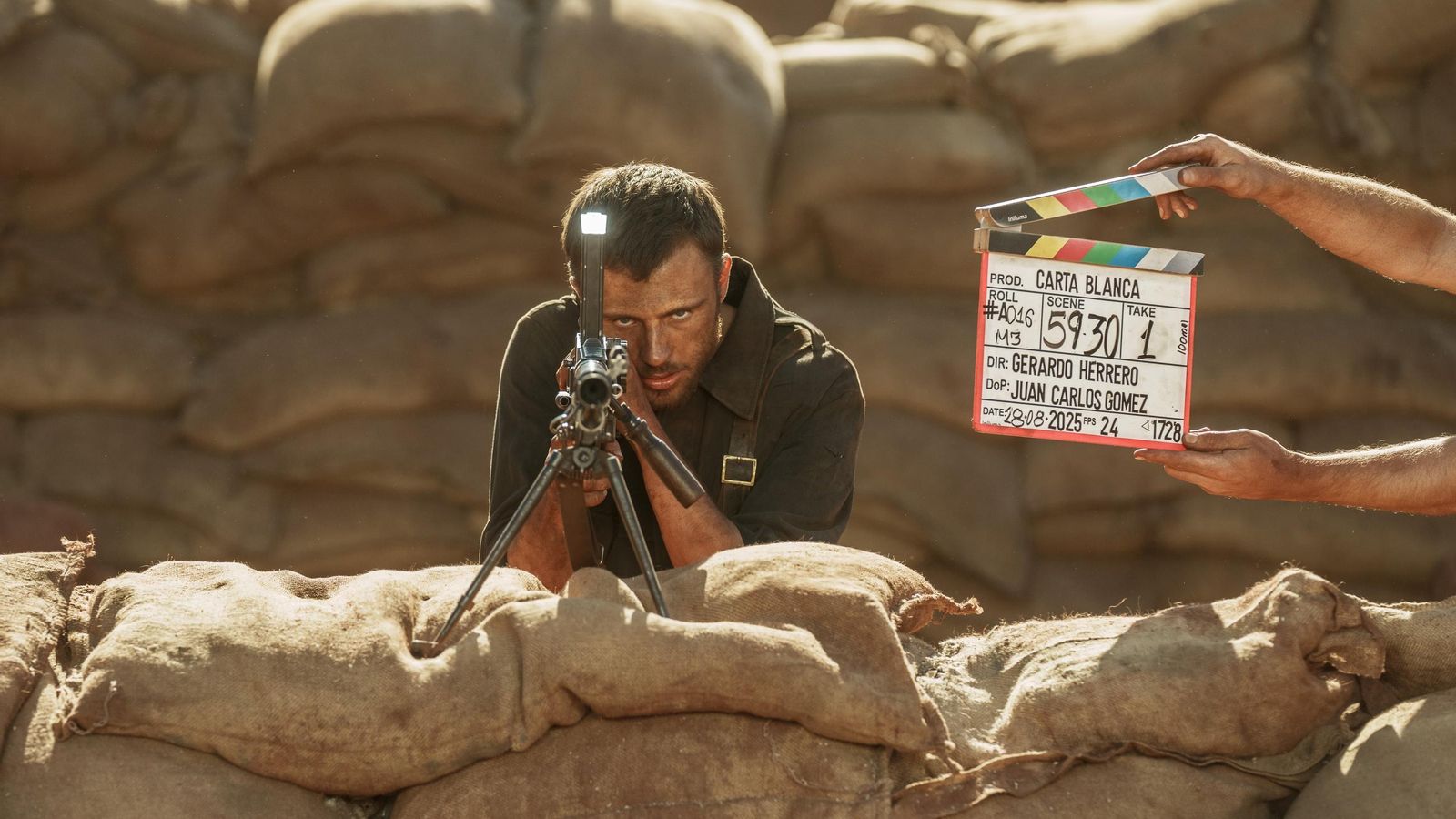 Una de las escenas del rodaje en el Desierto de Tabernas.