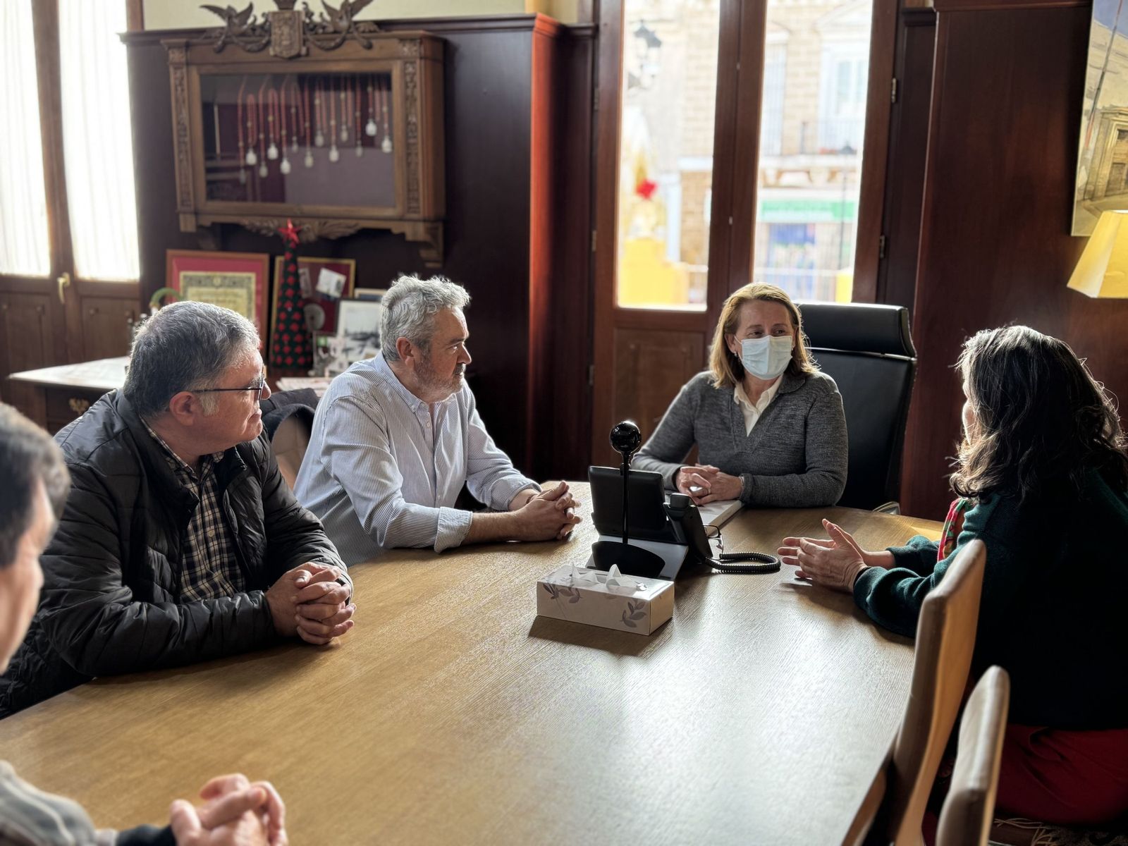 Reunion de la alcaldesa con el coimité de empresa de Navantia Puerto Real