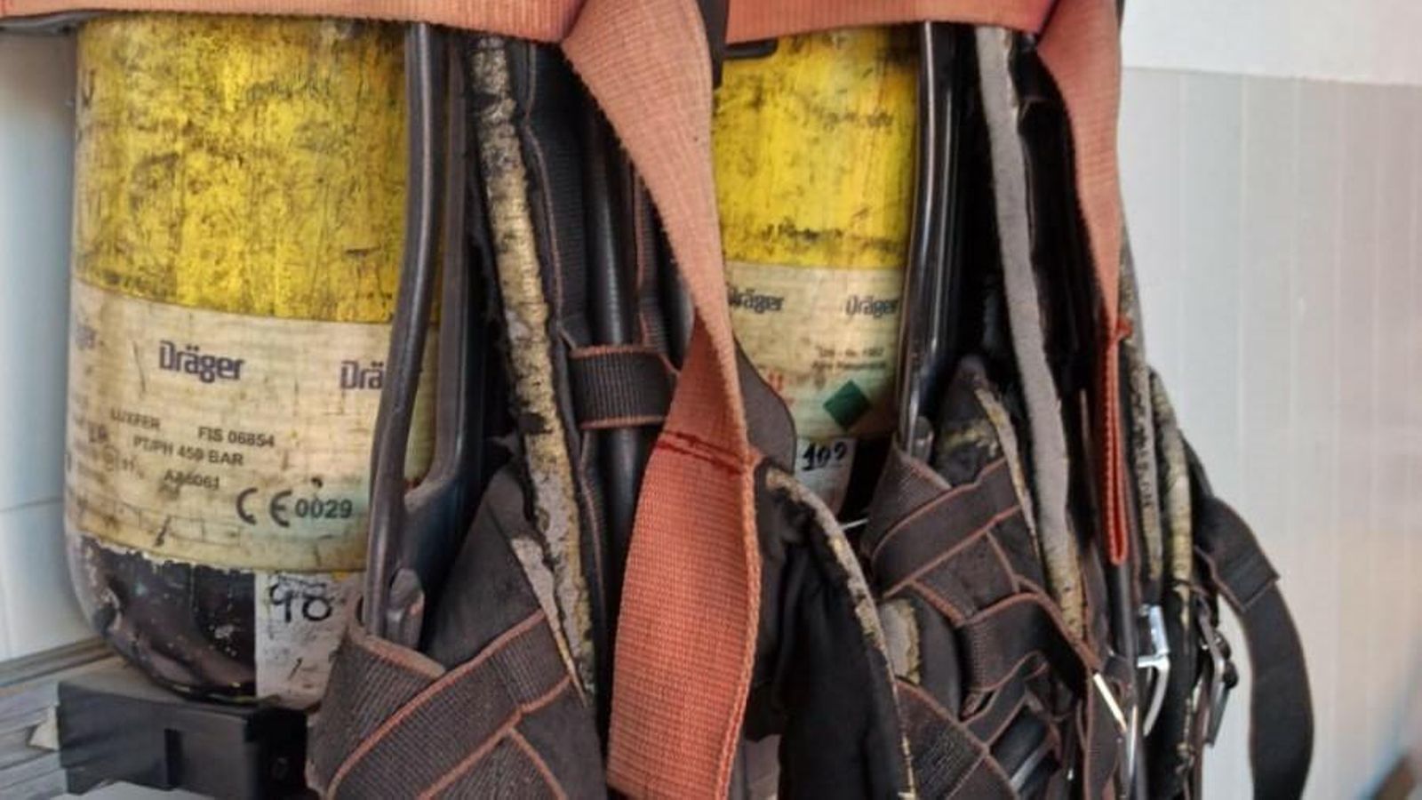 Material de seguridad de los bomberos.