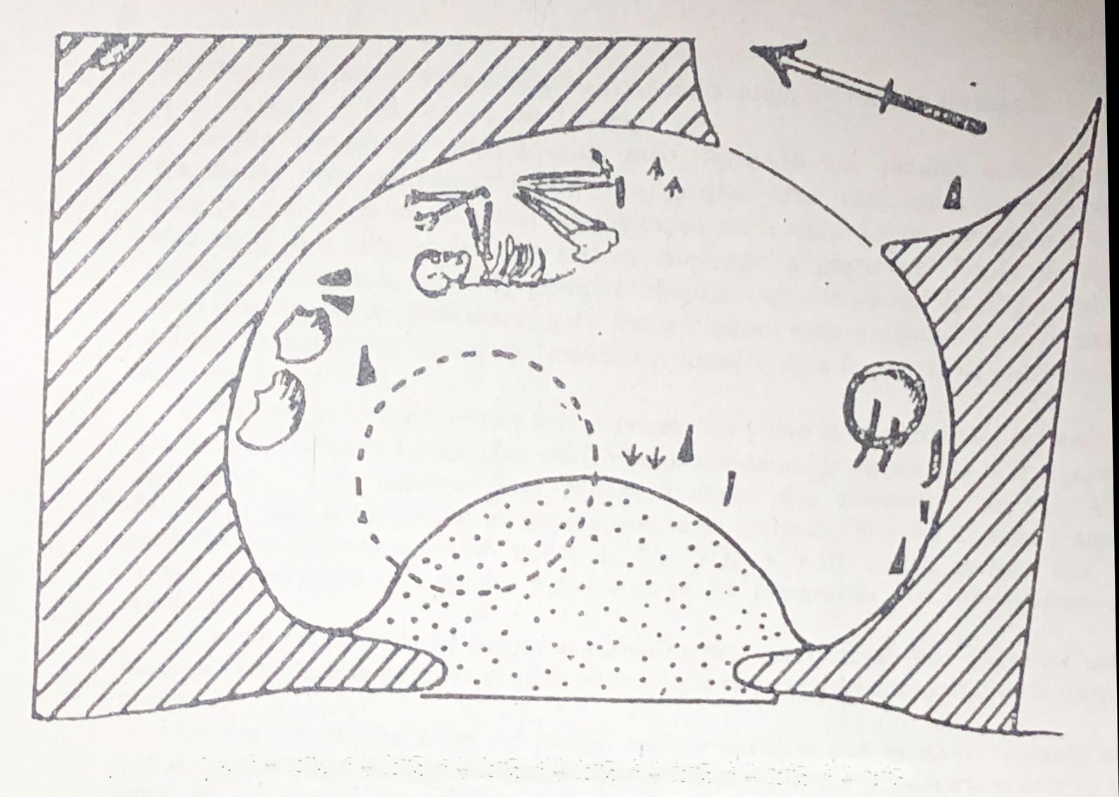 Esquema de la tumba de Los Algarbes. Esquema de la tumba de Los Algarbes.
