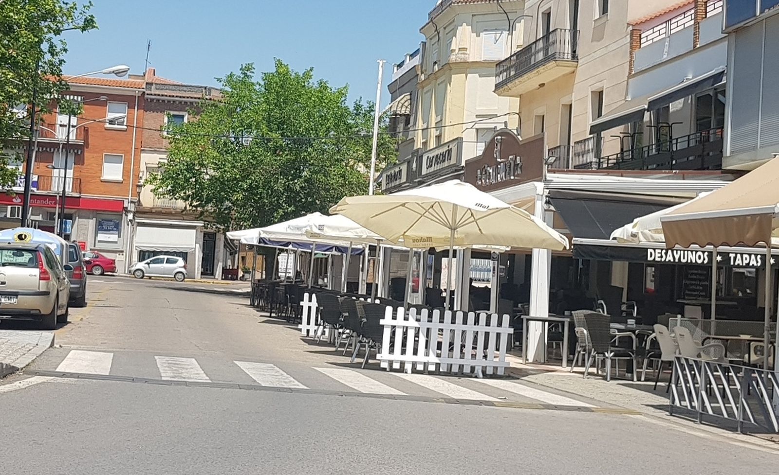 Terrazas en Peñarroya-Pueblonuevo.