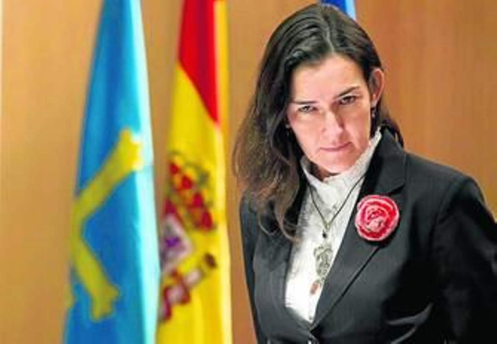 La ministra de Cultura, Ángeles González-Sinde, ayer, en Oviedo.
