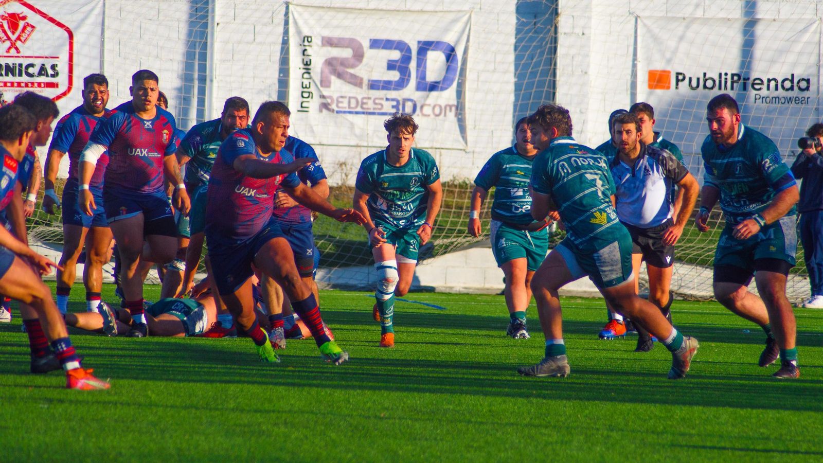 Juan Navarrete, en una acción del choque.