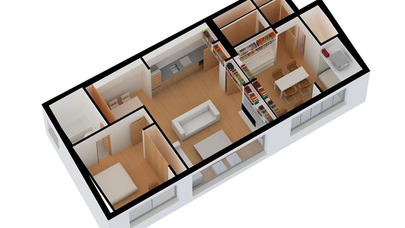 Infografía de una de las 'tecnocasas' diseñadas por Salvador Moreno Peralta.