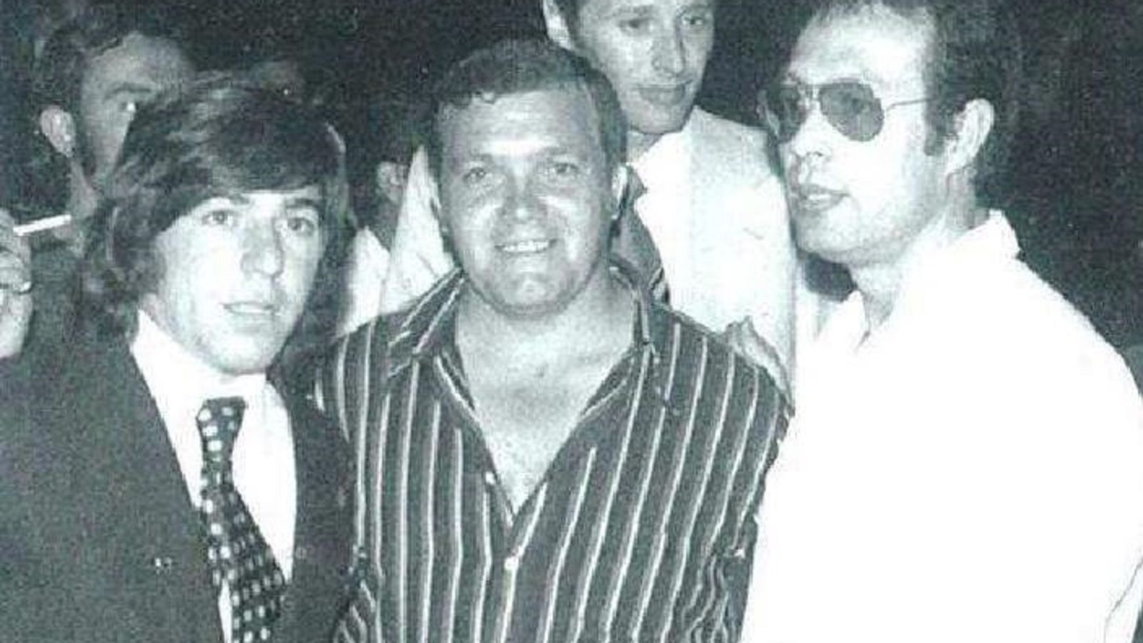 José Cecillac Lara 'El Sheriff', en el centro, entre Nano de Jerez y Curro Romero.