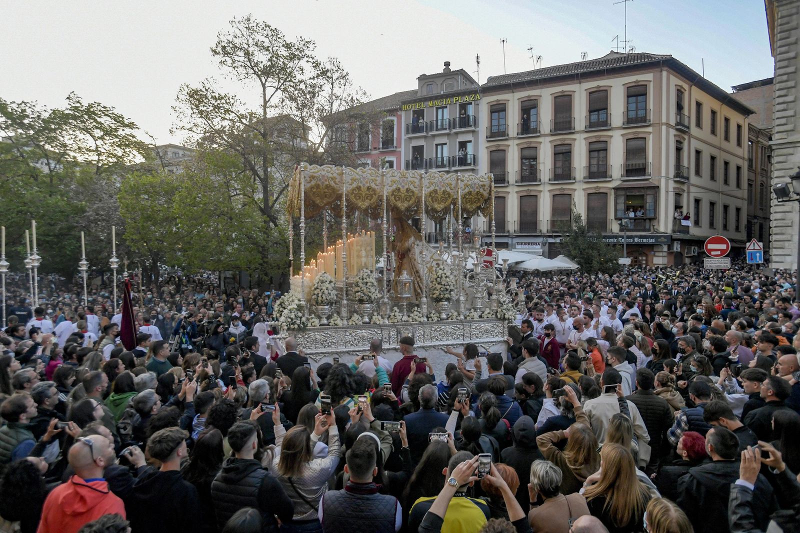 La Virgen de la Aurora, en el Jueves Santo de 2022.