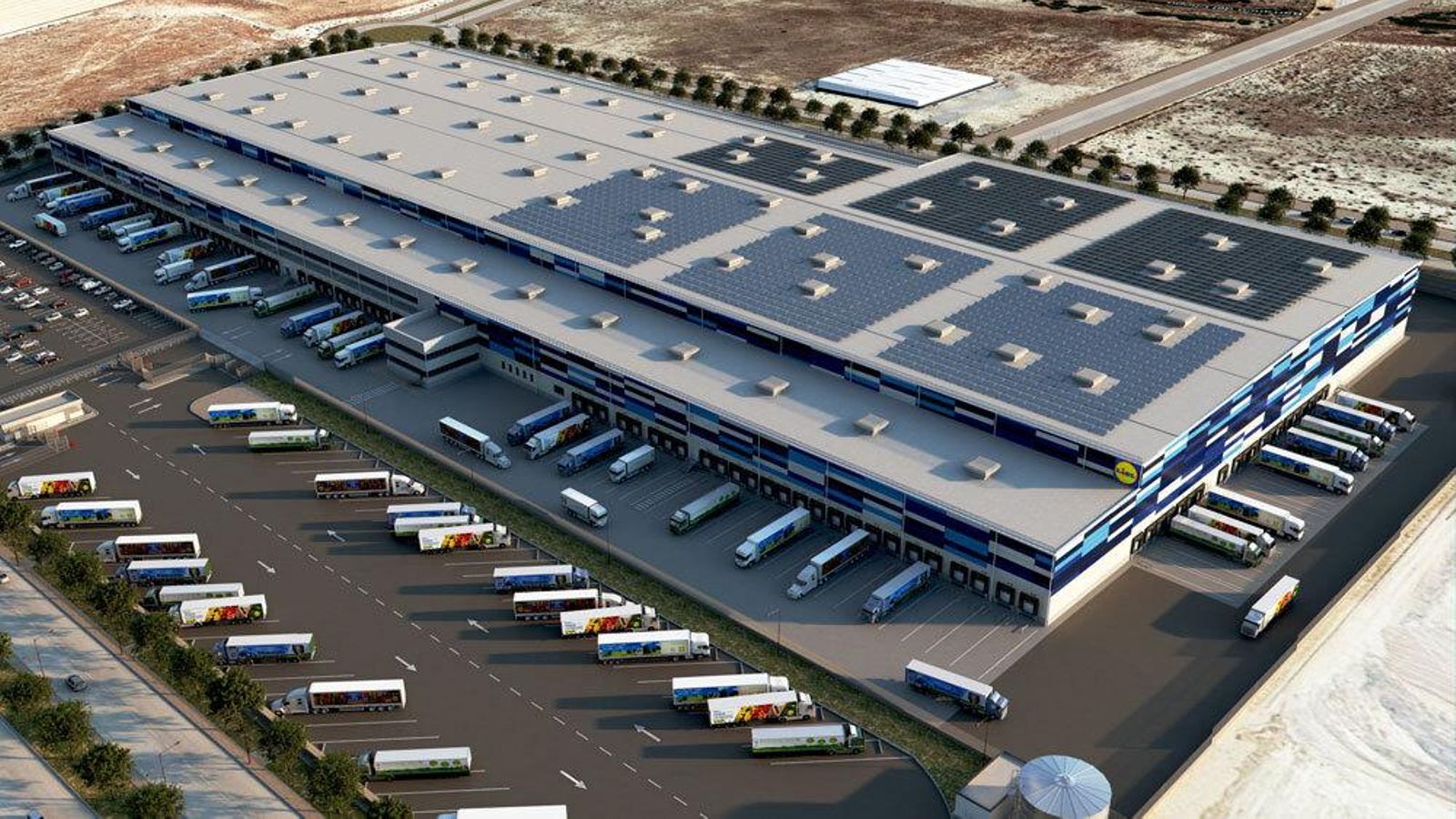 Recreación de la plataforma de Lidl en Escúzar una vez que esté finalizada