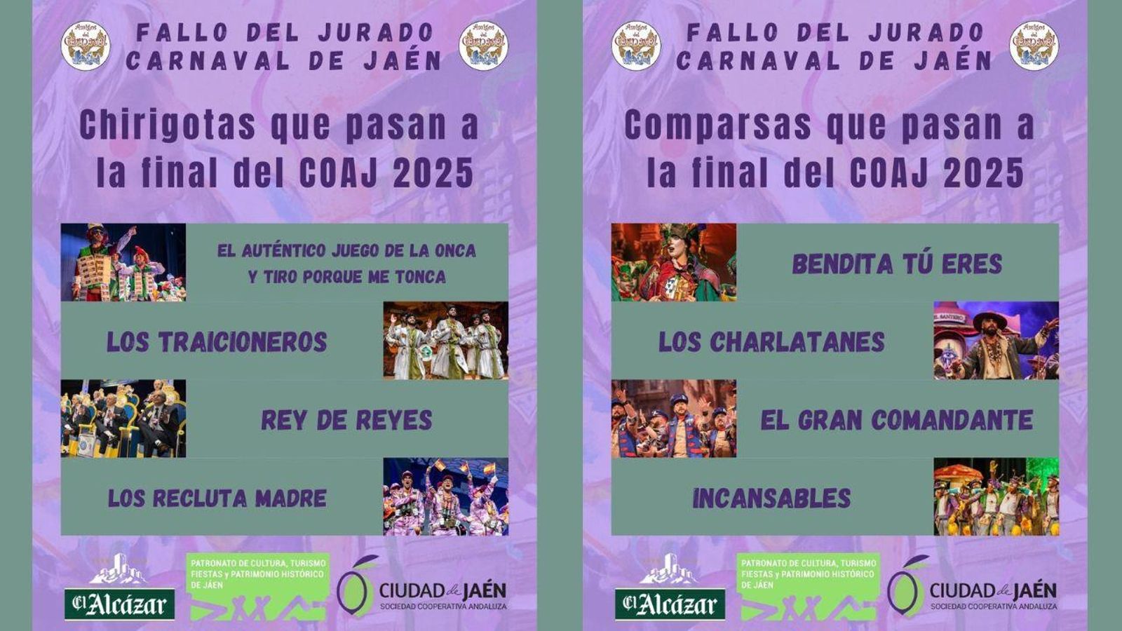Fallo del jurado para la final del COAJ 2025.