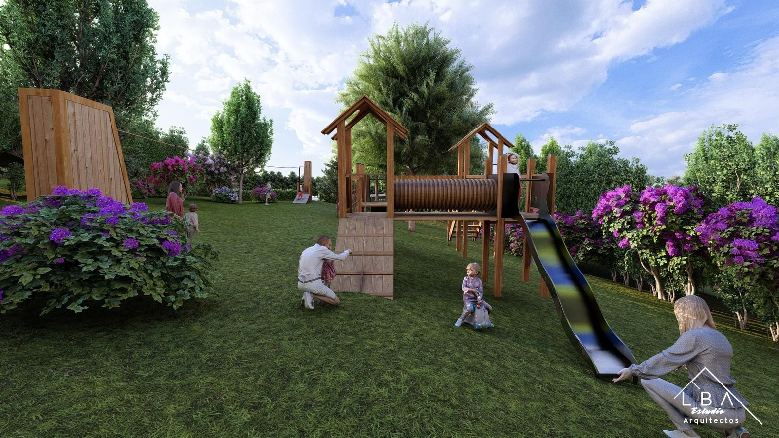 Bocetos digitales del futuro Eco Active Resort de Jaén.