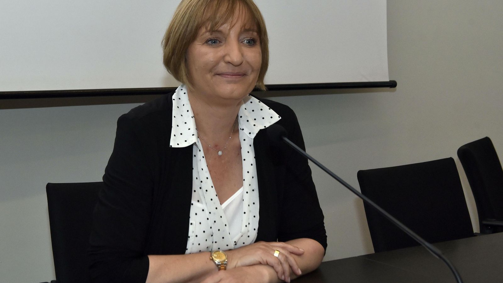 María Jesús Catalá, directora territorial de Caixabank en Andalucía Occidental, durante su intervención.