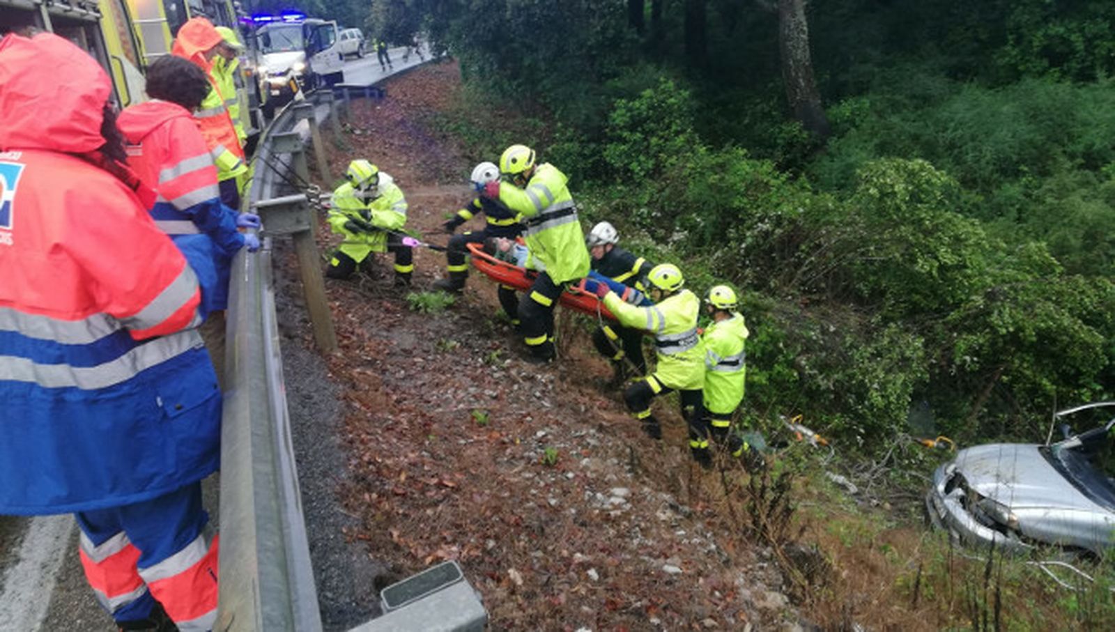 Un momento del rescate.