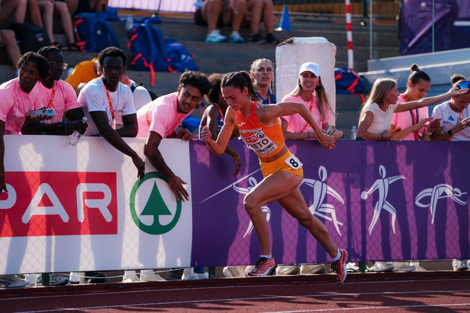 Ana Prieto, en una prueba con la selección española.