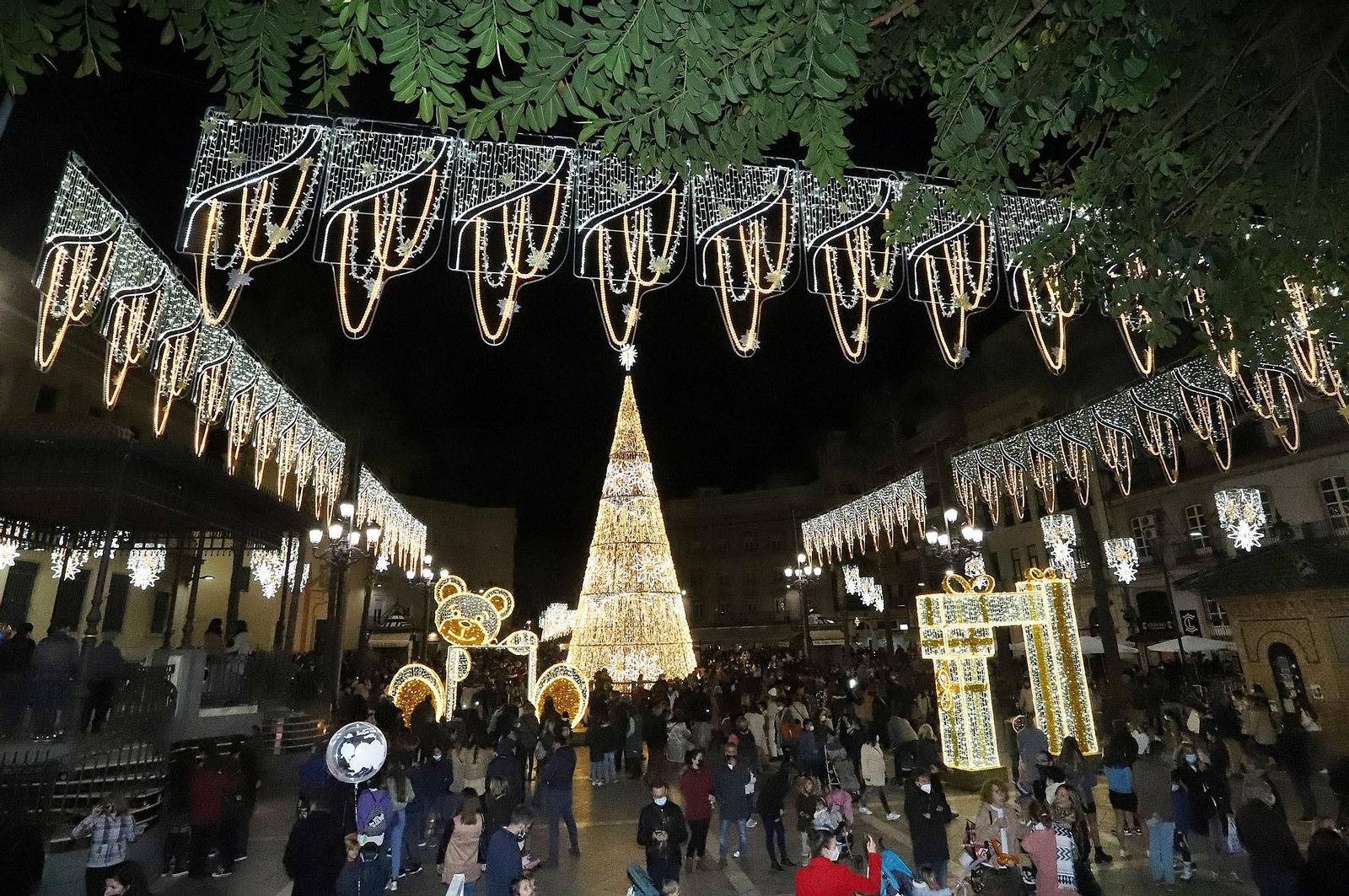 Alumbrado navideño de Huelva en 2021.