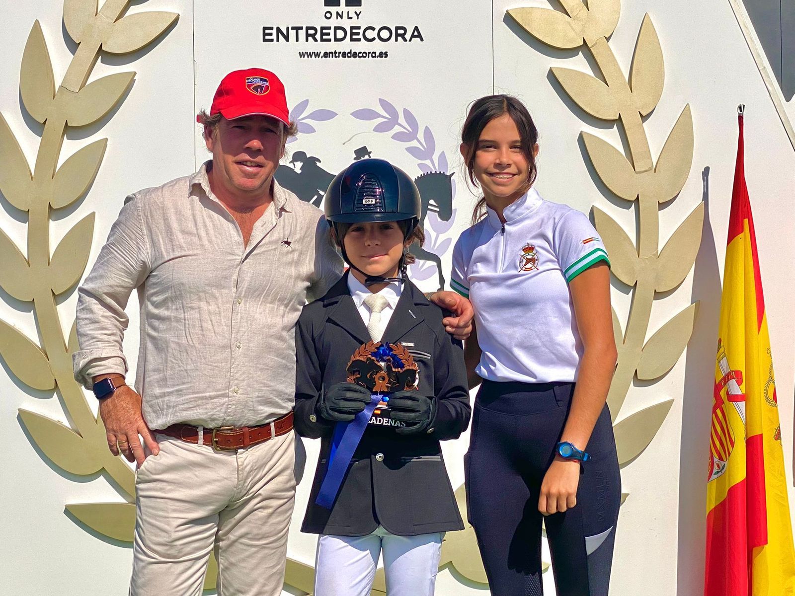 Diego Ramírez, Curro Ramírez y Andrea Lozano, del Dressage