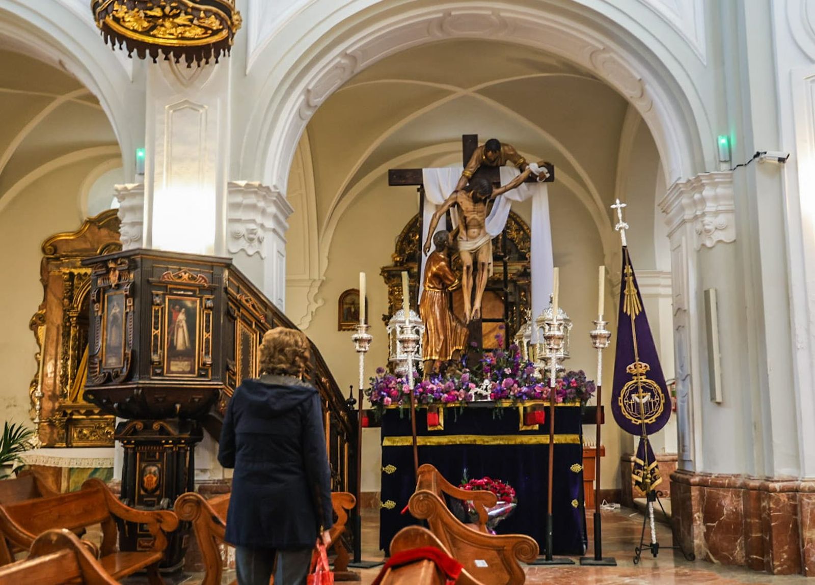 El cristo del Descendimiento, en la catedral de La Merced.