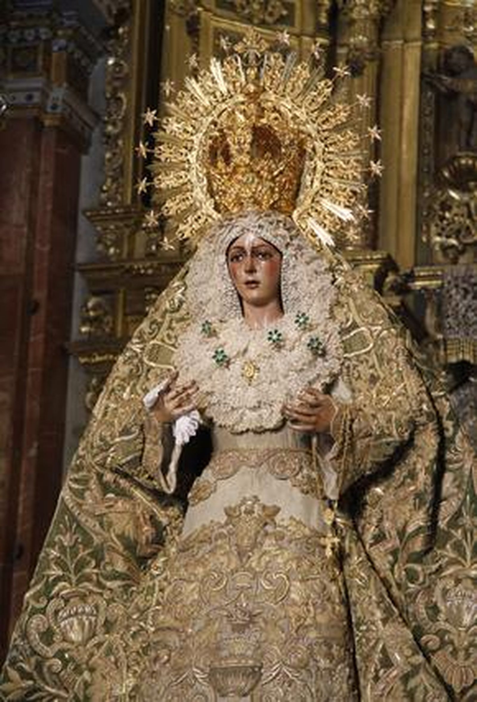 La Virgen será trasladada en la madrugada del próximo sábado a la Cartuja para la beatificación de Madre María de la Purísima.

Foto: Victoria Hidalgo