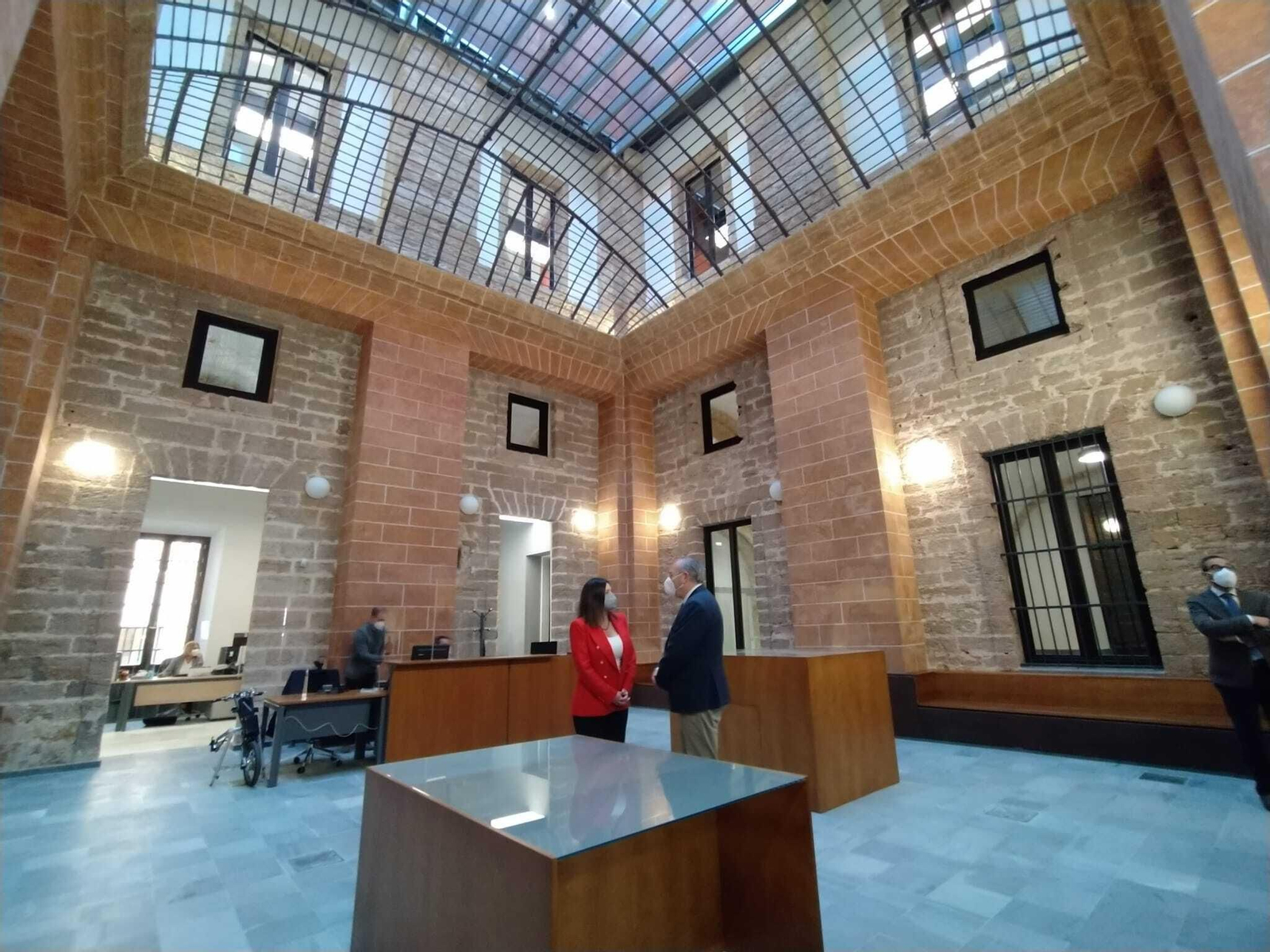 Interior del Ayuntamiento de San Fernando tras las obras de rehabilitación, en una imagen reciente.