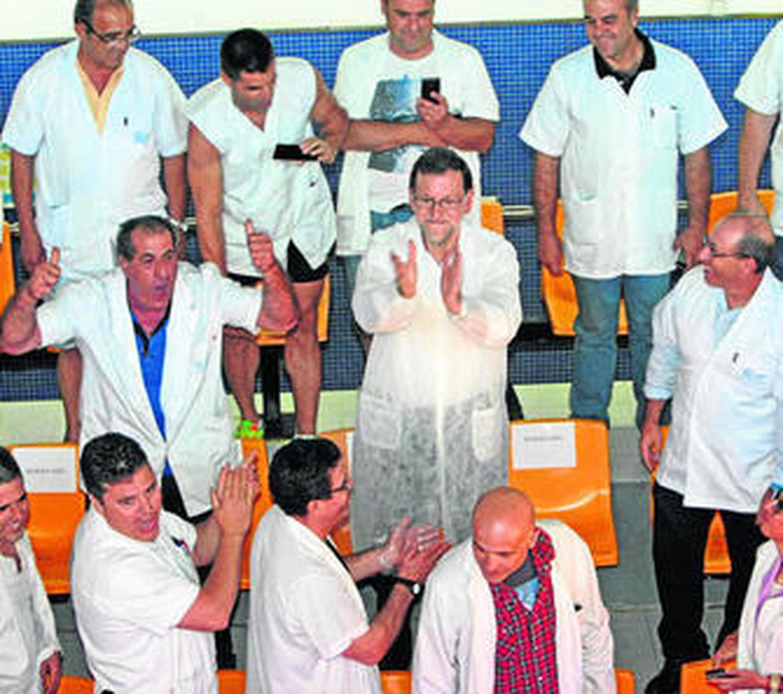 Mariano Rajoy, ayer en la lonja de Santa Pola.