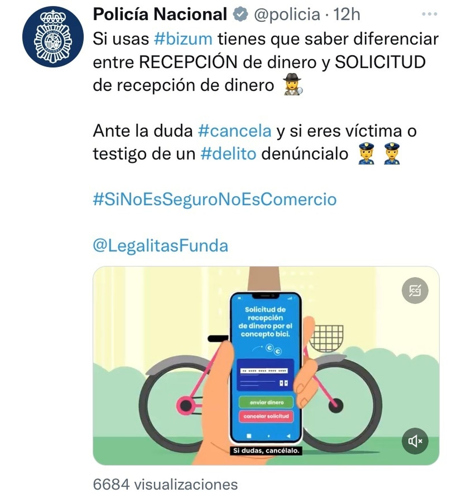 Campaña de la Policía Nacional.