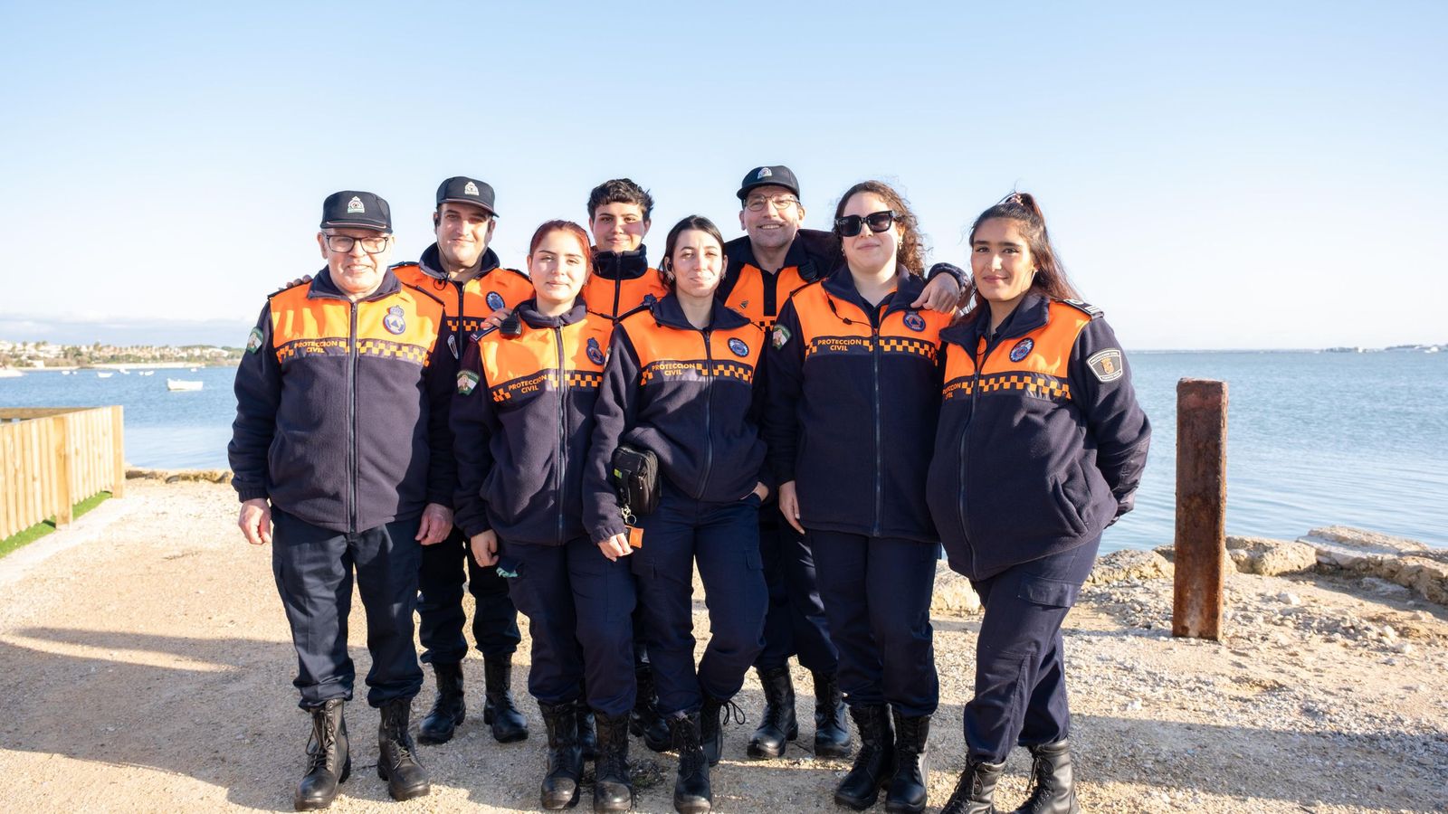 Algunos de los voluntarios de Proteccion Civil Puerto Real