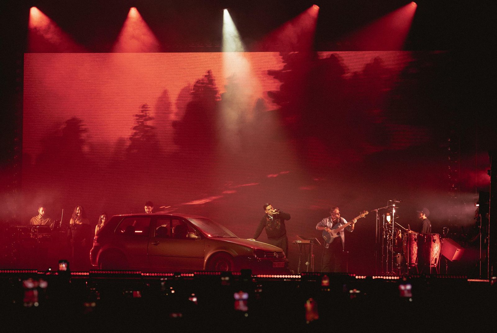 Un momento del concierto de Delaossa en Sevilla, enmarcado en 'La Madrugá Tour'.