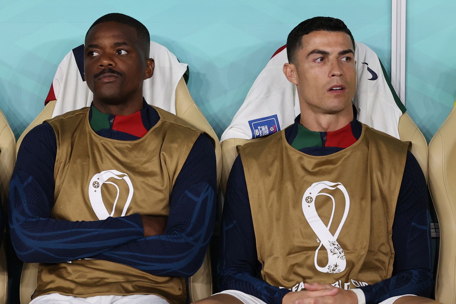 William Carvalho y Cristiano Ronaldo, durante el Mundial de Qatar con la selección portuguesa.