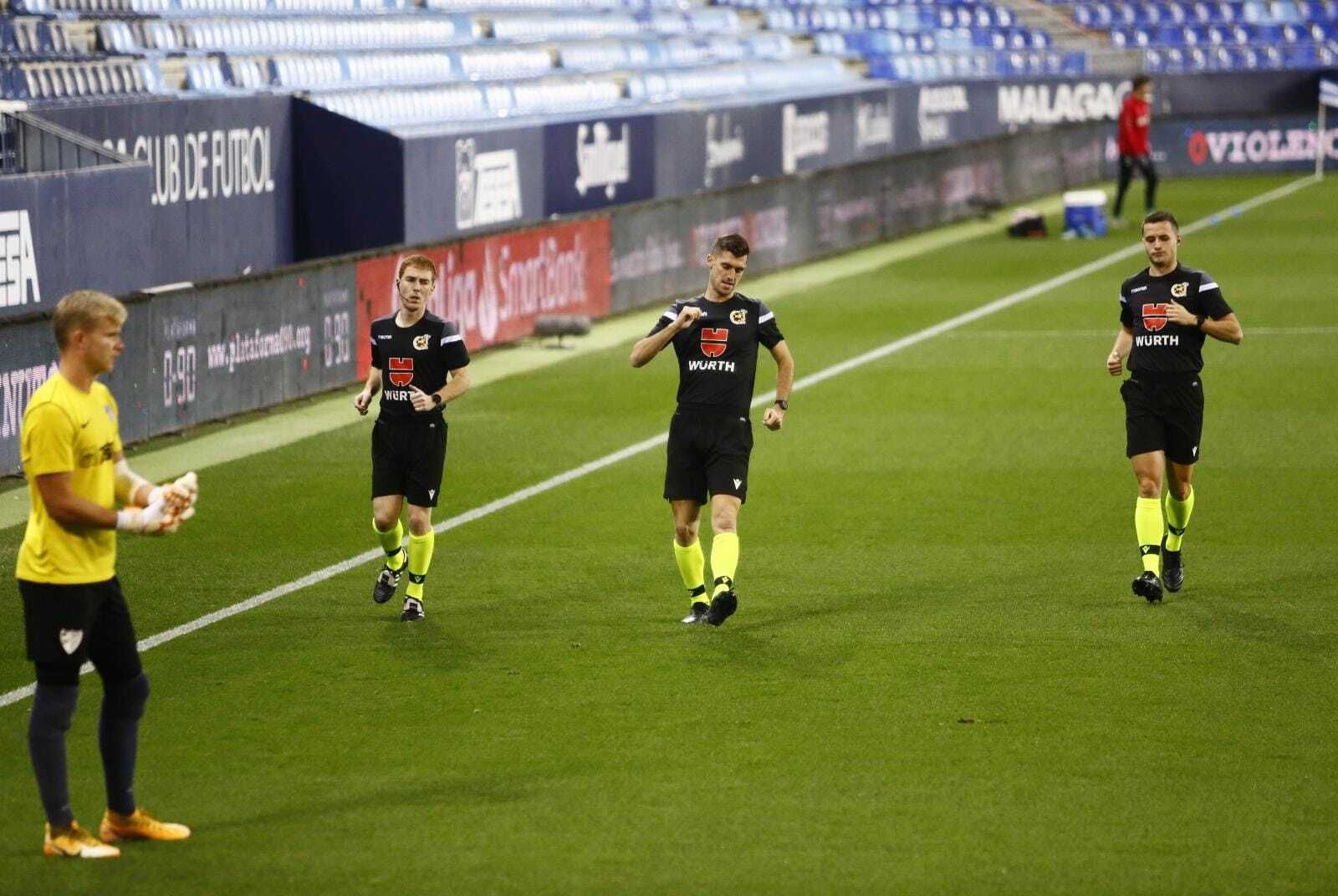 Las fotos del calentamiento previo del Málaga CF-Logroñés